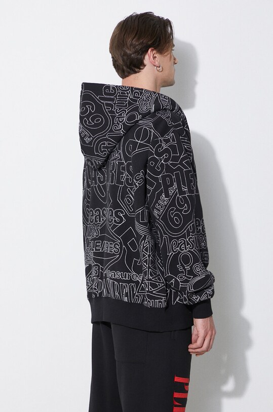 Odzież PLEASURES bluza Signal Zip Up Hoodie P24SP015.BLACK czarny