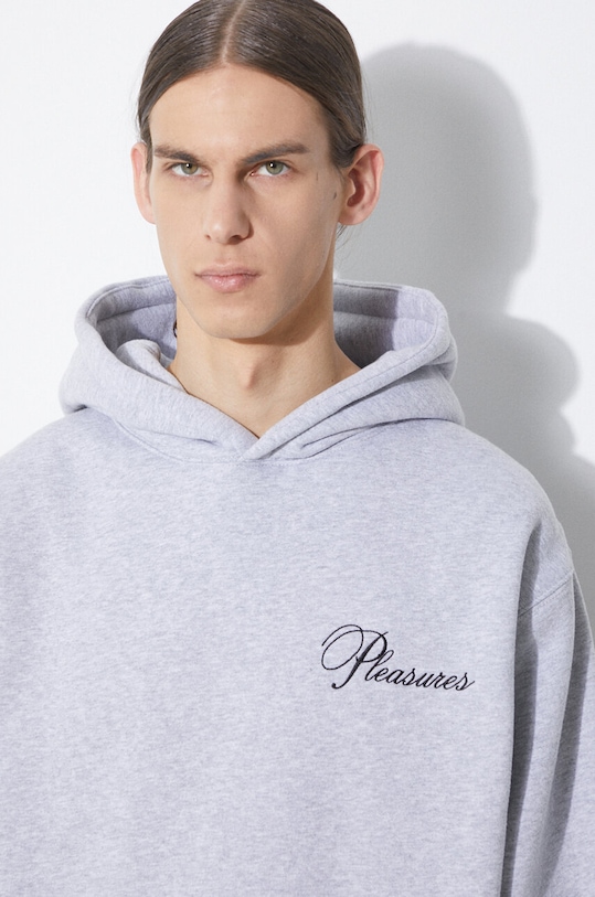 PLEASURES bluza Cafe Hoodie szary P24SP026.GREY