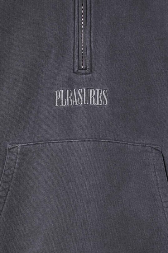 Хлопковая кофта PLEASURES Skull Spiral Quarter Zip P24SP035.BLACK