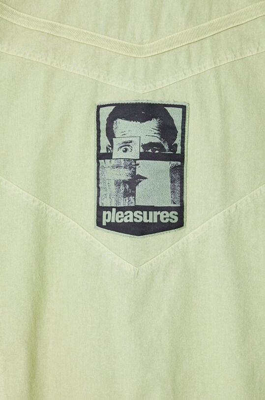 PLEASURES cotton sweatshirt Mentor Crewneck P24SP044.MATCHA green