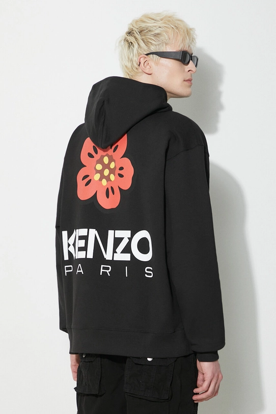 Dukserica Kenzo Boke Flower s kapuljačom crna FD55SW4444ME.99J