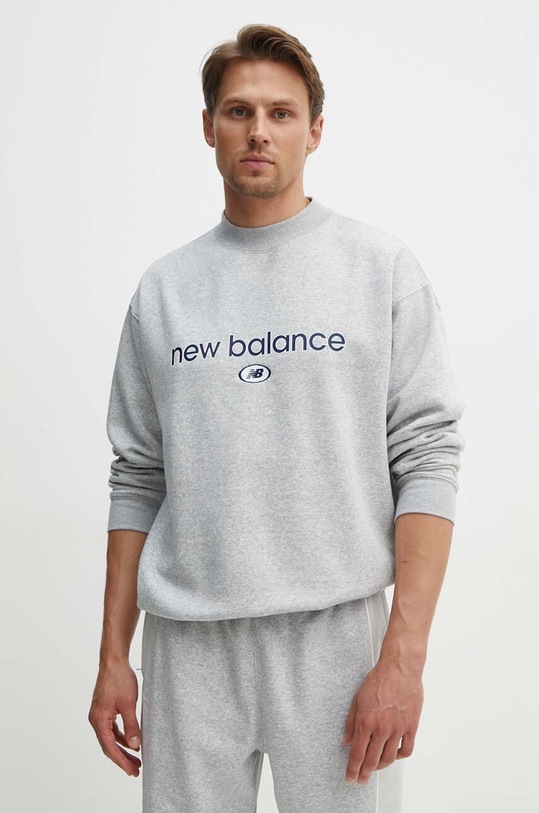 Суичър New Balance Hoops меланж сив MT41597AGT