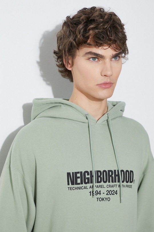 NEIGHBORHOOD hanorac de bumbac Classic 241FPNH.CSM04 verde