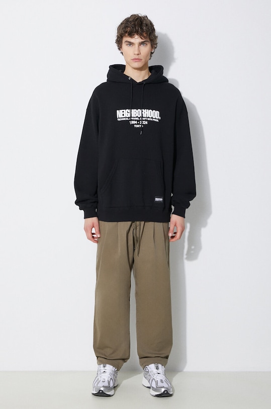 Памучен суичър NEIGHBORHOOD Classic 241FPNH.CSM04 черен SS24