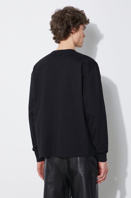 Одяг Бавовняний лонгслів NEIGHBORHOOD Classic-P Crewneck 241FPNH.CSM05 чорний