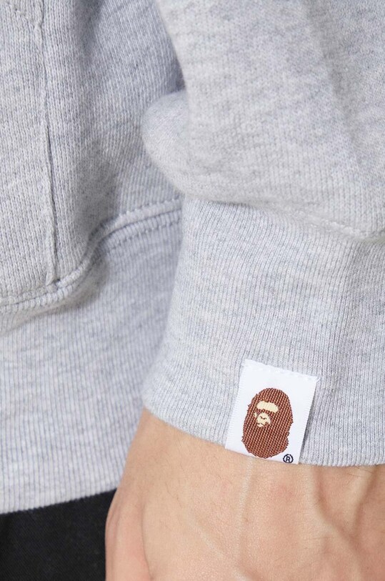 Суичър A Bathing Ape Metal One Point Full Zip Hoodie сив 1J80115051