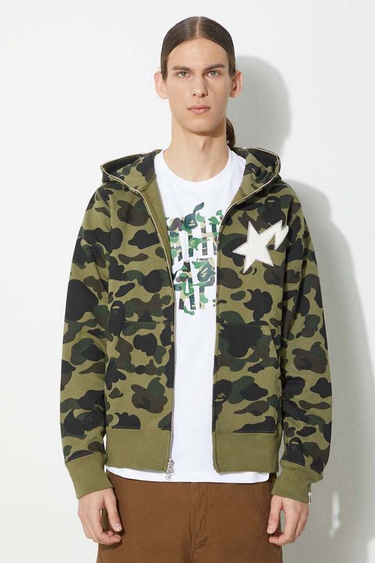 Βαμβακερή μπλούζα A Bathing Ape 1St Camo Full Zip Hoodie