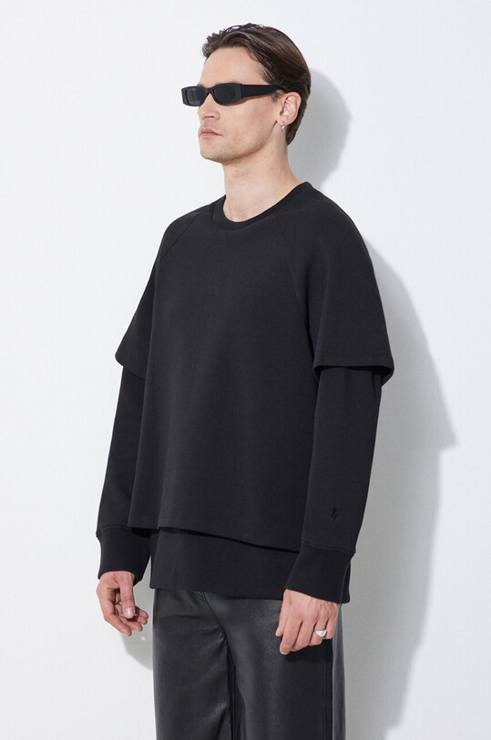 Кофта Neil Barrett Slim Dropped Shoulder Double Layer Sweatshirt чорний MY72251R.Y501.001N