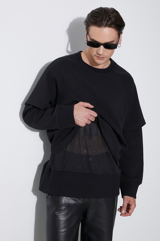 Кофта Neil Barrett Slim Dropped Shoulder Double Layer Sweatshirt MY72251R.Y501.001N чорний