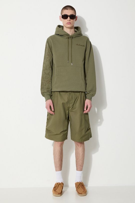 Bavlněná mikina Maharishi Dragon Bamboo Hooded Sweat 5075.OLIVE zelená SS24