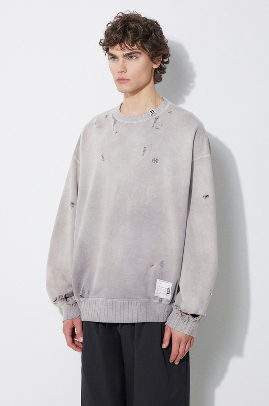 Maison MIHARA YASUHIRO felpa in cotone Sun Faded beige A12PO542