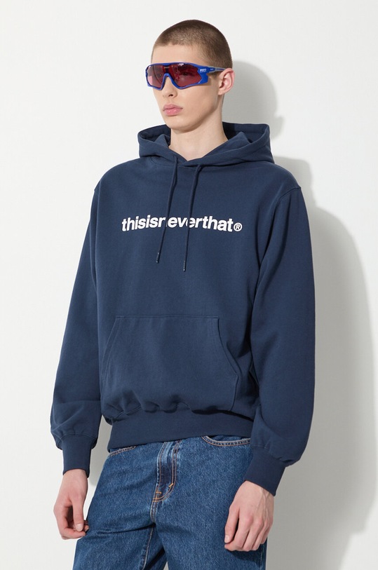 Bavlněná mikina thisisneverthat T-logo LT Hoodie námořnická modř TN240TSWHO01