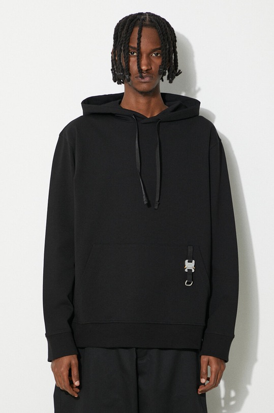 1017 ALYX 9SM bluza Hoodie gładkie czarny AAMSW0033FA04