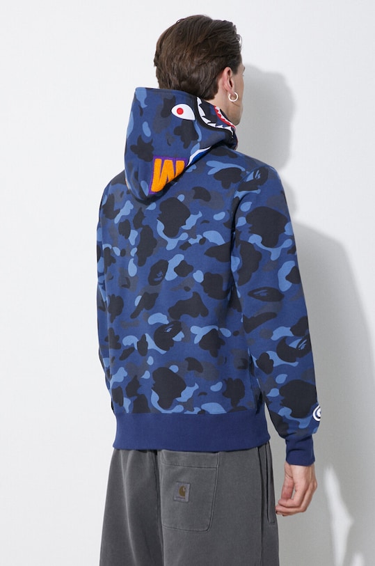Clothing A Bathing Ape cotton sweatshirt Color Camo Shark Pullover Hoodie 1K30114002 navy