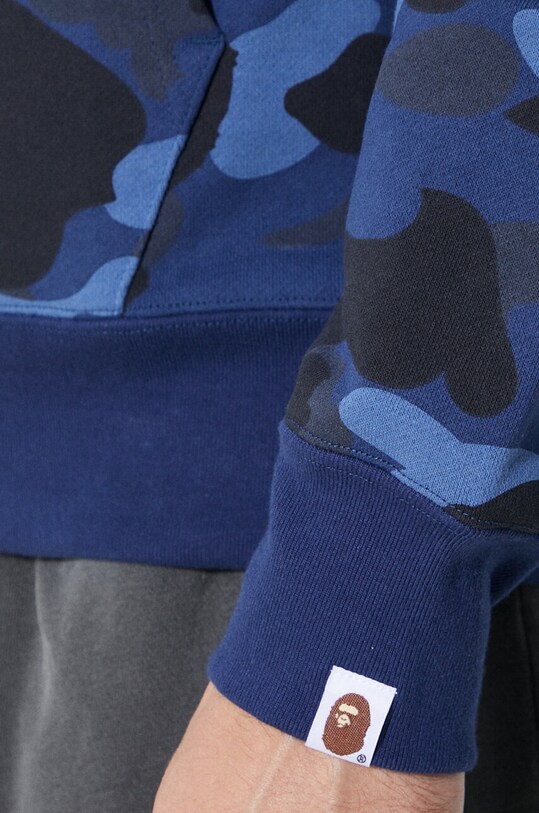 A Bathing Ape cotton sweatshirt Color Camo Shark Pullover Hoodie 1K30114002 navy