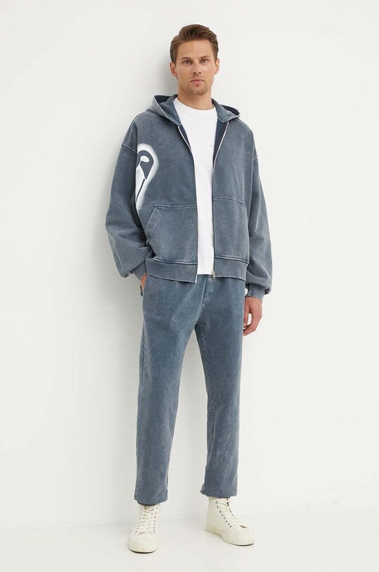 Хлопковая кофта K+LUSHA KLAPOLLOTJ008PX серый SS24