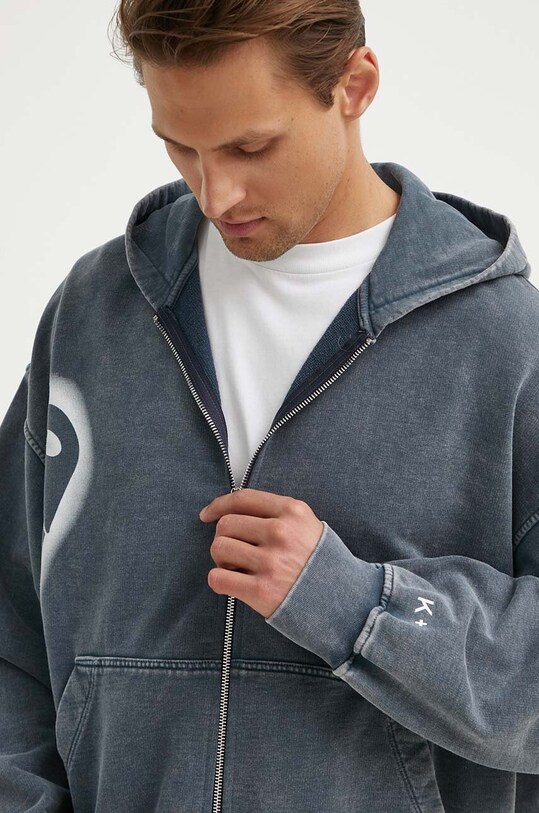 Хлопковая кофта K+LUSHA серый KLAPOLLOTJ008PX