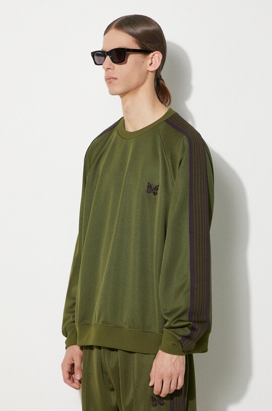 Needles felpa Track Crew Neck Shirt verde OT227