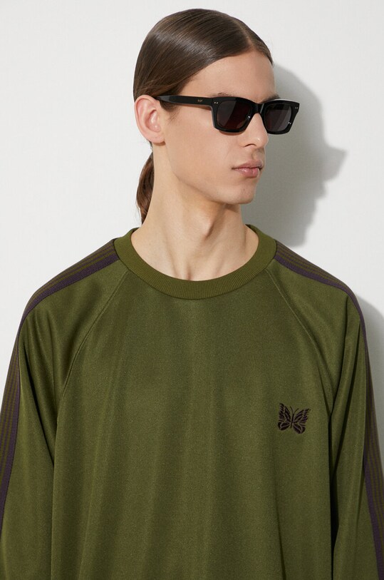 Needles felpa Track Crew Neck Shirt OT227 verde