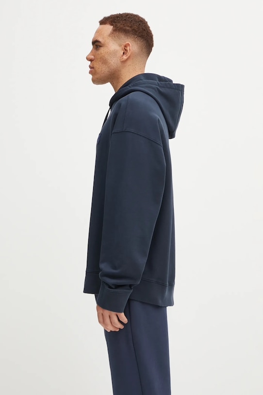 Бавовняна кофта Maison Kitsuné Bold Fox Head Patch Oversize Hoodie LM00705KM0001 темно-синій AA00
