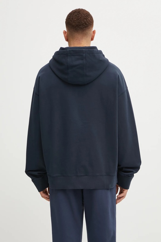 Abbigliamento Maison Kitsuné felpa in cotone Bold Fox Head Patch Oversize Hoodie LM00705KM0001 blu navy