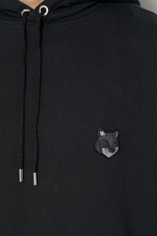 Βαμβακερή μπλούζα Maison Kitsuné Bold Fox Head Patch Oversize Hoodie LM00705KM0001