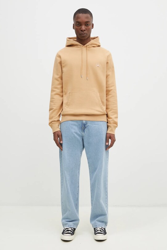Maison Kitsuné cotton sweatshirt Chillax Patch Regular Hoodie LM00706KM0001 orange