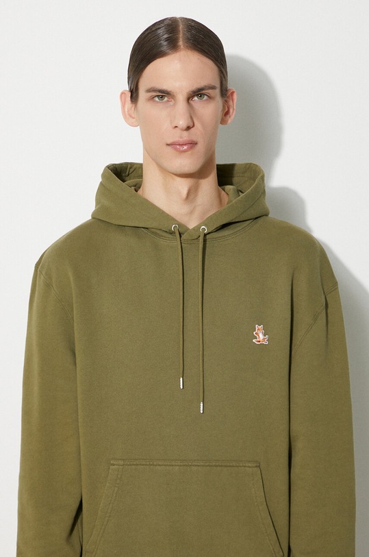 Maison Kitsuné cotton sweatshirt Chillax Patch Regular Hoodie LM00706KM0001 green