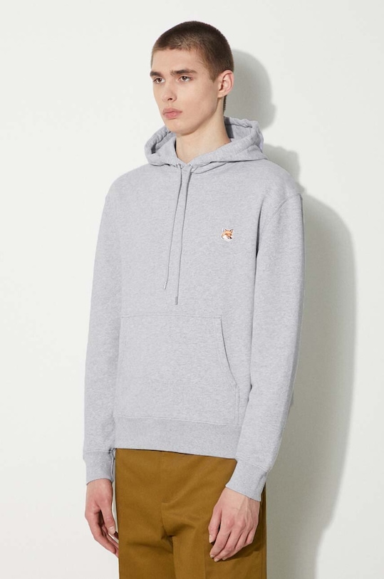 Maison Kitsuné cotton sweatshirt Fox Head Patch Regular Hoodie blue LM00702KM0001