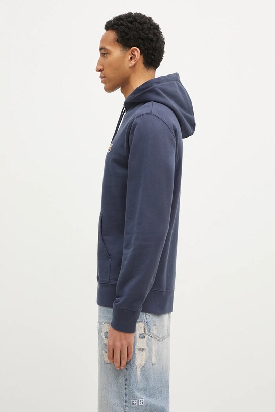 Bavlnená mikina Maison Kitsuné Fox Head Patch Regular Hoodie LM00702KM0001 tmavomodrá AW24