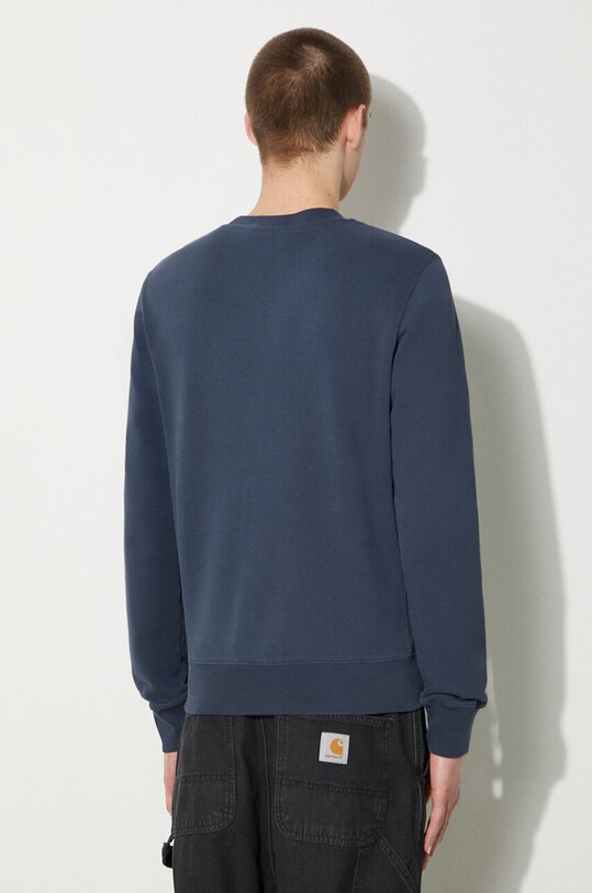 Одежда Хлопковая кофта Maison Kitsuné Fox Head Patch Regular Sweatshirt LM00301KM0001 тёмно-синий