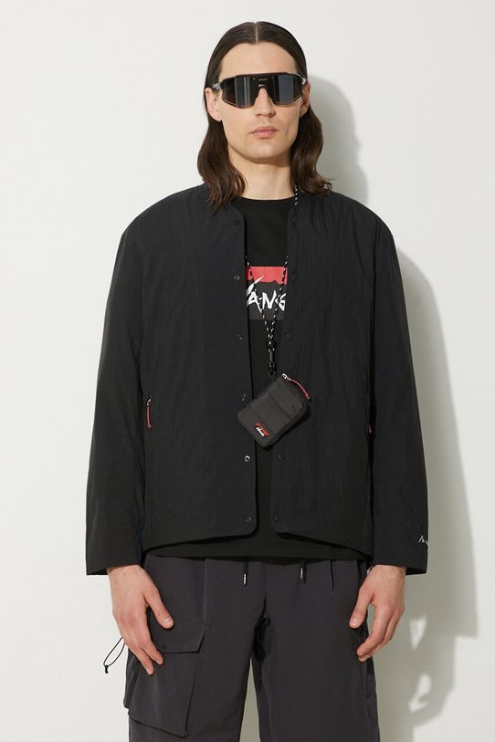 Пуховая куртка Nanga No Collar Soft Down Cardigan без капюшона чёрный ND2411.1A100.A