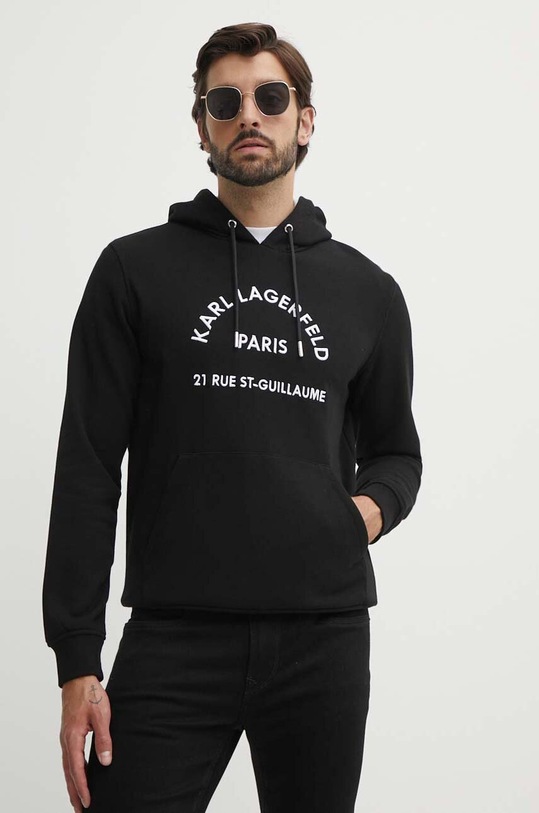 Mikina Karl Lagerfeld s kapucí černá 542900.705036