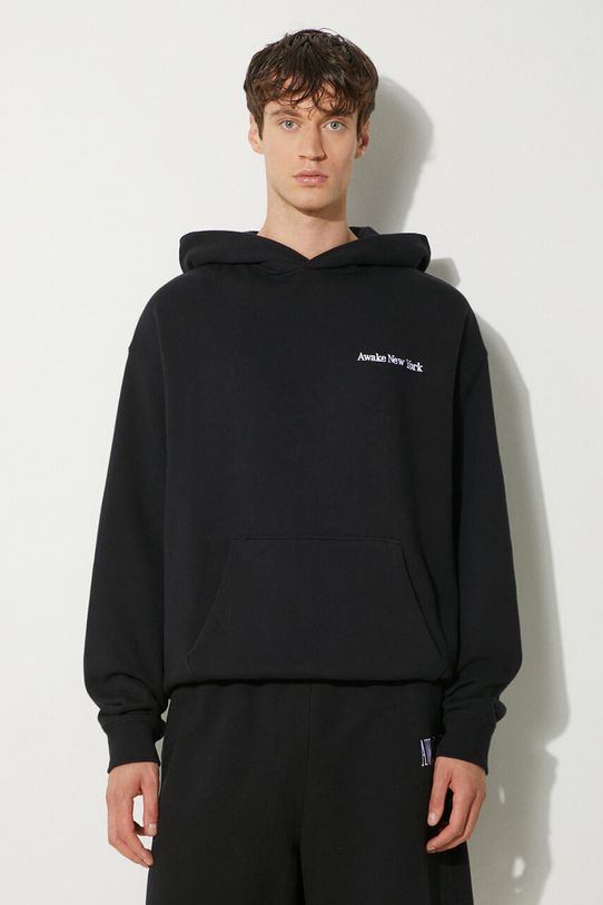 Bavlnená mikina Awake NY Serif Hoodie