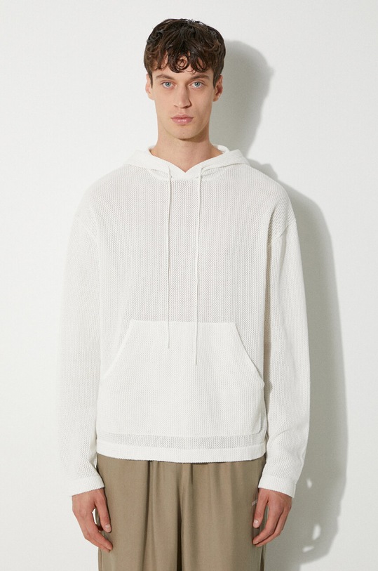Odzież MKI MIYUKI ZOKU bluza bawełniana Loose Gauge Hoody LOOSE.GAUGE.HOODY biały