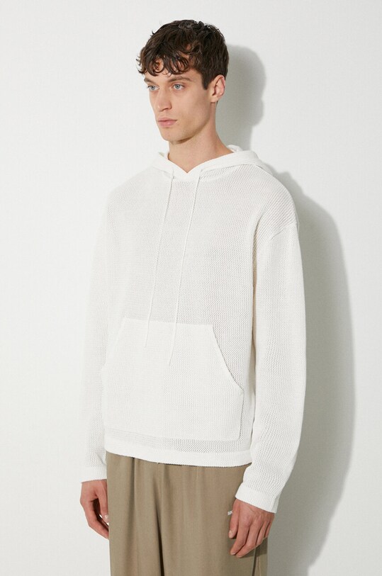 Bavlnená mikina MKI MIYUKI ZOKU Loose Gauge Hoody biela LOOSE.GAUGE.HOODY