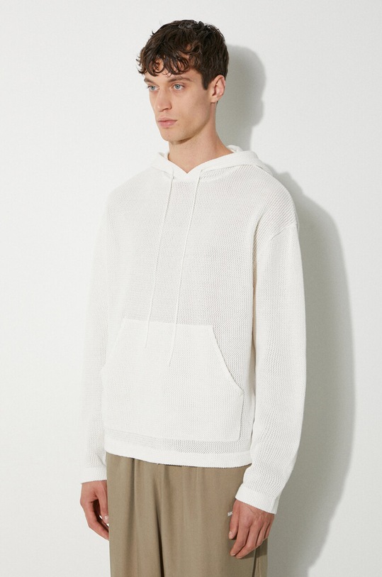 MKI MIYUKI ZOKU bluza bawełniana Loose Gauge Hoody biały LOOSE.GAUGE.HOODY