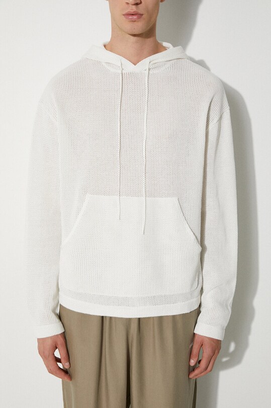 Хлопковая кофта MKI MIYUKI ZOKU Loose Gauge Hoody LOOSE.GAUGE.HOODY белый