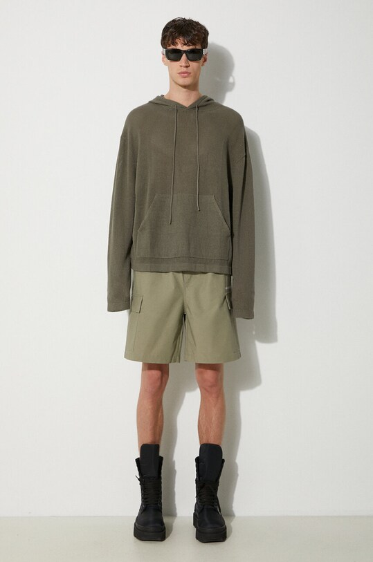 MKI MIYUKI ZOKU hanorac de bumbac Loose Gauge Hoody LOOSE.GAUGE.HOODY verde AA00