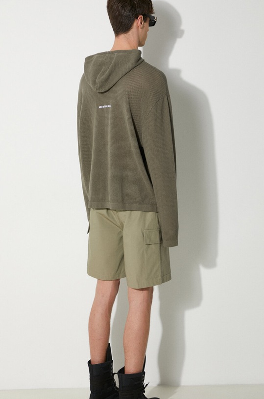 Abbigliamento MKI MIYUKI ZOKU felpa in cotone Loose Gauge Hoody LOOSE.GAUGE.HOODY verde