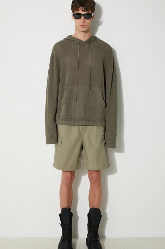 MKI MIYUKI ZOKU hanorac de bumbac Loose Gauge Hoody verde LOOSE.GAUGE.HOODY