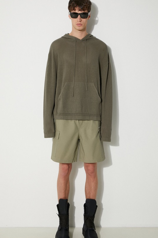MKI MIYUKI ZOKU felpa in cotone Loose Gauge Hoody verde LOOSE.GAUGE.HOODY