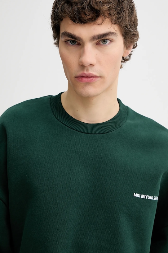 Mikina MKI MIYUKI ZOKU Uniform Crewneck Sweat zelená UNIFORM.CREWNECK.SWEAT