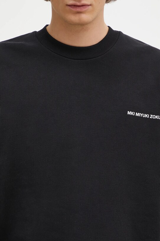 MKI MIYUKI ZOKU felpa Uniform Crewneck Sweat nero UNIFORM.CREWNECK.SWEAT