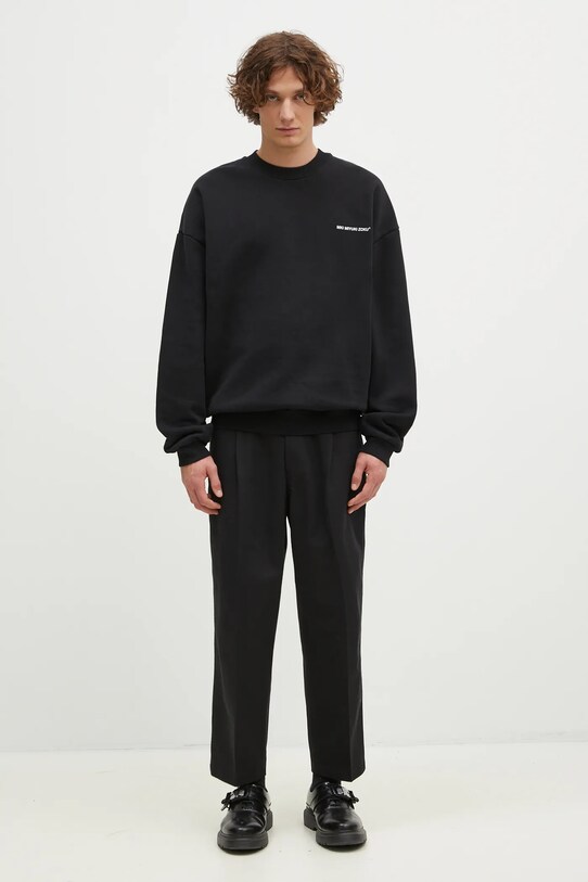 MKI MIYUKI ZOKU felpa Uniform Crewneck Sweat UNIFORM.CREWNECK.SWEAT nero