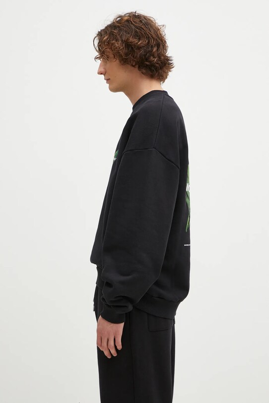 Кофта MKI MIYUKI ZOKU Leaf Crewneck Sweat LEAF.CREWNECK.SWEAT чорний SS24