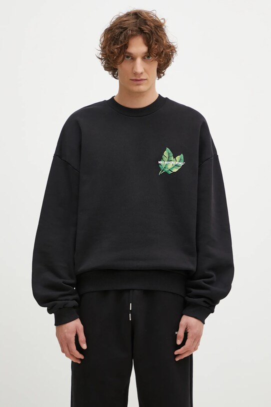 Одяг Кофта MKI MIYUKI ZOKU Leaf Crewneck Sweat LEAF.CREWNECK.SWEAT чорний