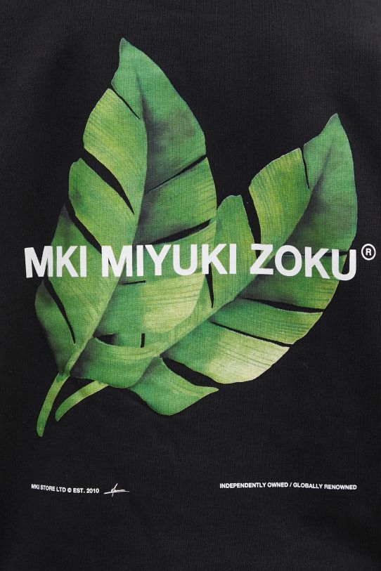 MKI MIYUKI ZOKU bluza Leaf Crewneck Sweat LEAF.CREWNECK.SWEAT czarny