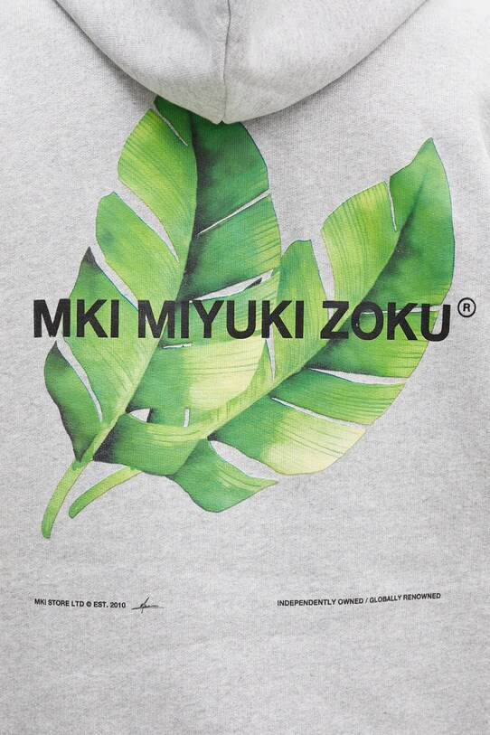 Mikina MKI MIYUKI ZOKU Leaf Hoody LEAF.HOODY sivá