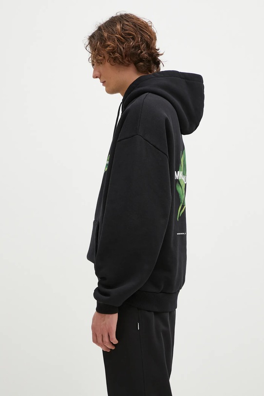 Dukserica MKI MIYUKI ZOKU Leaf Hoody LEAF.HOODY crna SS24